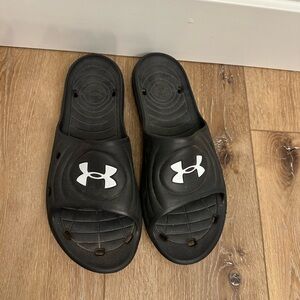 Men’s Under Armour Black Slide Rubber Sandals size 13